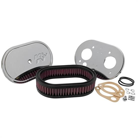 K&N 56-1270 Air Filter Custom Racing Assemblies, 1.75 Tall, Red, Oval
