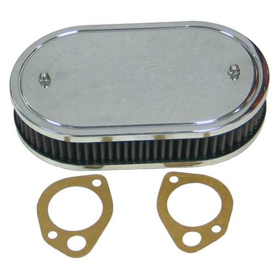 K&N 56-1330 Air Filter Assembly, 1.75in Tall, Red, Oval