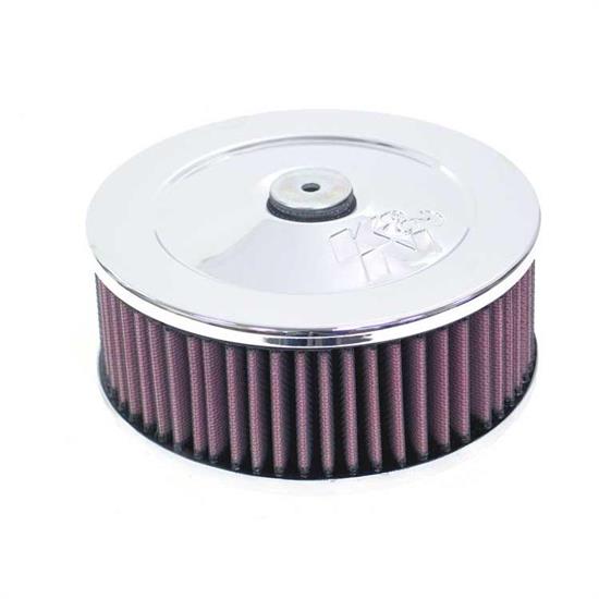 K&N 56-1490 Air Filter Assembly, 2.75in Tall, Red, Round