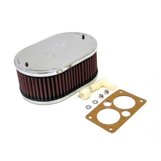 K&N 56-1640 Air Filter Assembly, 2.75in Tall, Red, Oval