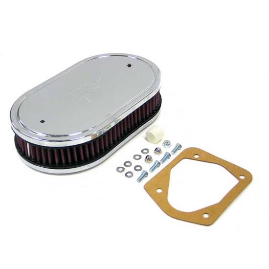 K&N 56-1650 Air Filter Assembly, 1.75in Tall, Red, Oval