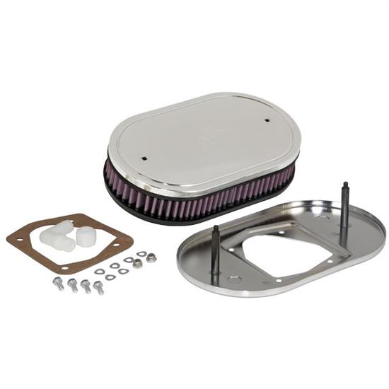 K&N 56-1651 Air Filter Assembly, 1.75in Tall, Red, Oval