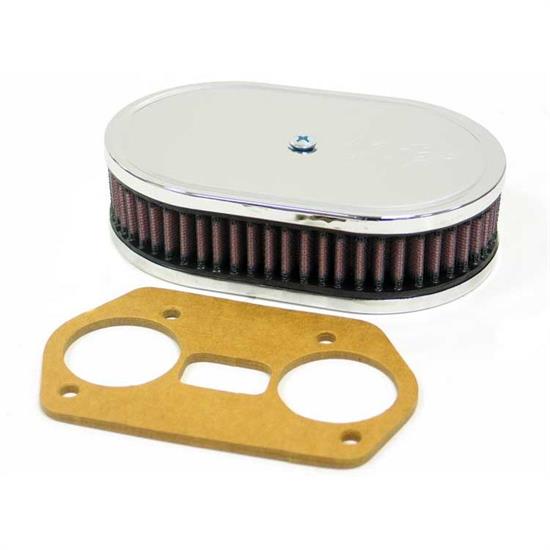 K&N 56-1690 Air Filter Assembly, 1.75in Tall, Red, Oval