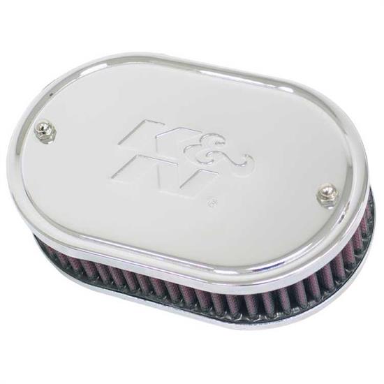 K&N 56-1701 Air Filter Assembly, 1.75in Tall, Red, Oval
