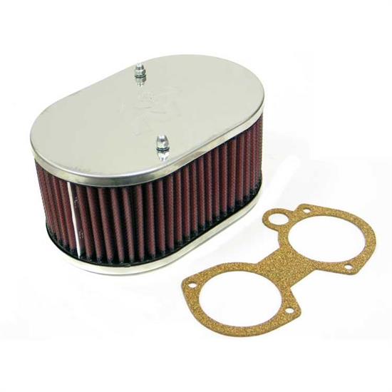 K&N 56-1710 Air Filter Assembly, 3.25in Tall, Red, Oval
