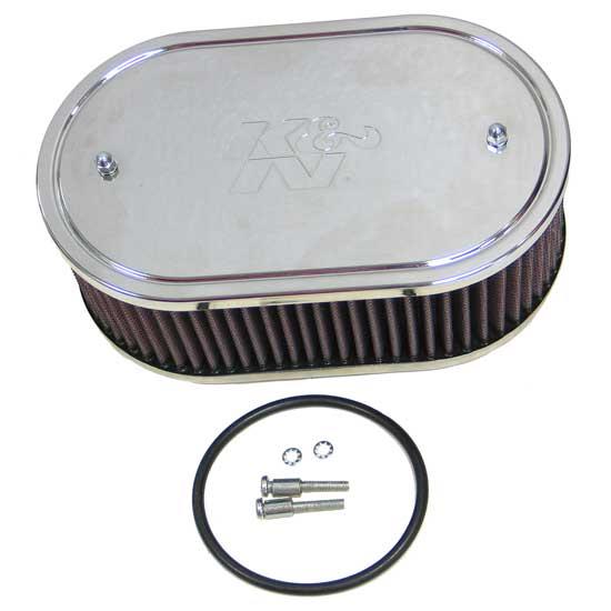 K&N 56-1730 Air Filter Assembly, 3.25in Tall, Red, Oval