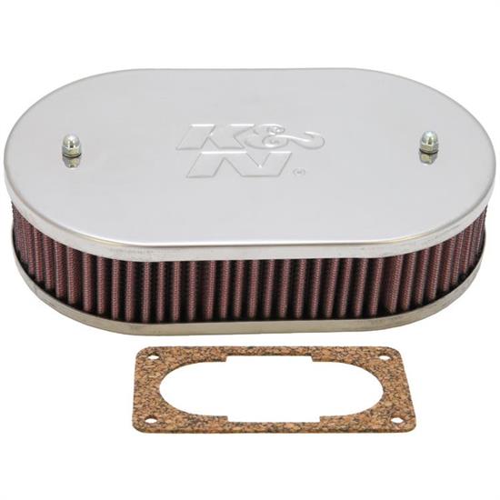 K&N 56-9004 Air Filter Assembly, 2.063in Tall, Red, Oval
