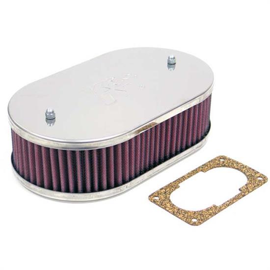 K&N 56-9006 Air Filter Assembly, 2.5in Tall, Red, Oval