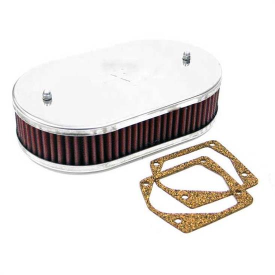 K&N 56-9025 Air Filter Assembly, 2.063in Tall, Red, Oval