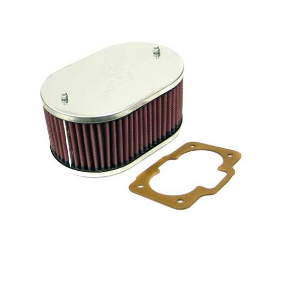K&N 56-9065 Air Filter Assembly, 3.25in Tall, Red, Oval