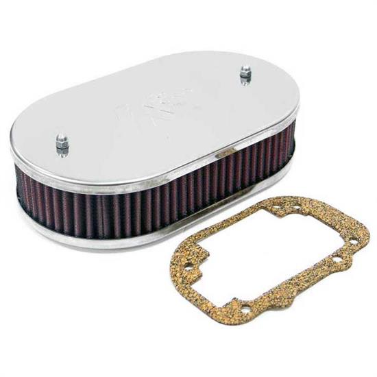 K&N 56-9071 Air Filter Assembly, 2.063in Tall, Red, Oval
