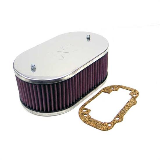 K&N 56-9079 Air Filter Assembly, 3.25in Tall, Red, Oval