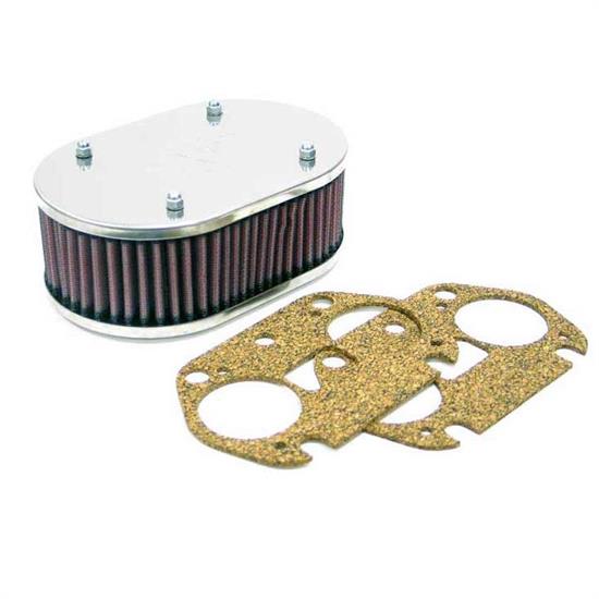 K&N 56-9083 Air Filter Assembly, 2.063in Tall, Red, Oval
