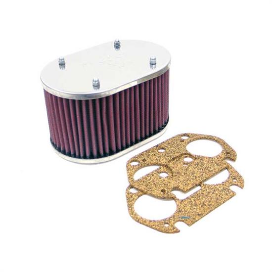 K&N 56-9084 Air Filter Assembly, 4in Tall, Red, Oval