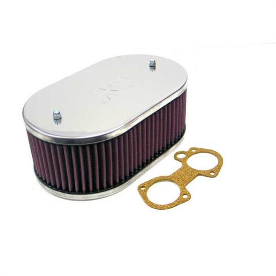 K&N 56-9111 Air Filter Assembly, 4.5in Tall, Red, Oval