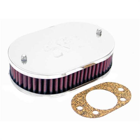 K&N 56-9142 Air Filter Assembly, 1.75in Tall, Red, Oval