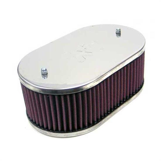 K&N 56-9252 Air Filter Assembly, 3.25in Tall, Red, Oval