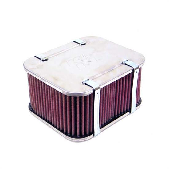 K&N 56-9254 Air Filter Assembly, 3.661in Tall, Red, Rectangular