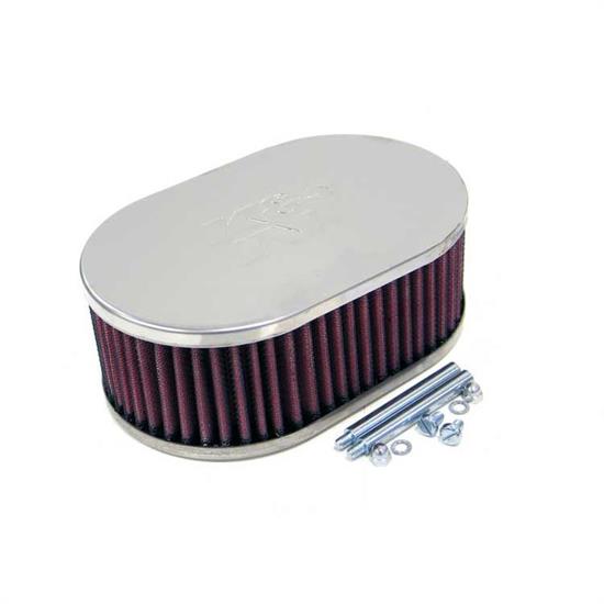 K&N 56-9262 Air Filter Assembly, 2.5in Tall, Red, Oval