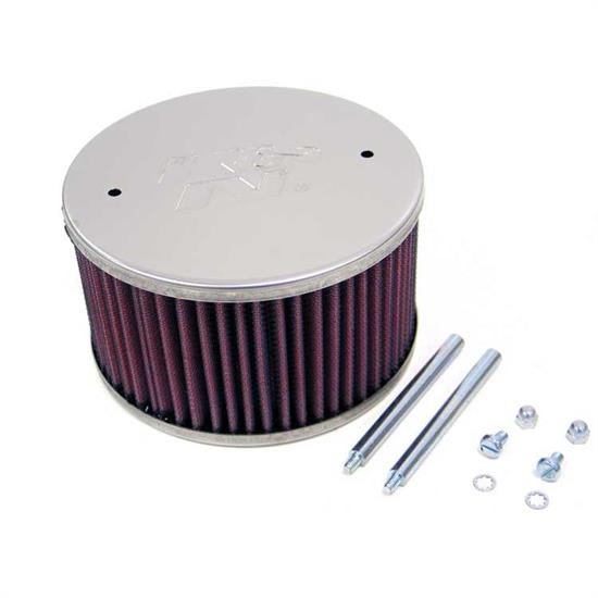 K&N 56-9269 Air Filter Assembly, 3.25in Tall, Red, Round