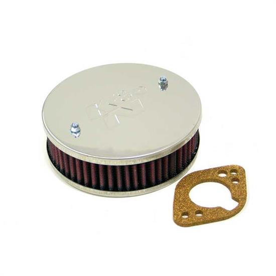 K&N 56-9312 Air Filter Assembly, 1.75in Tall, Red, Round