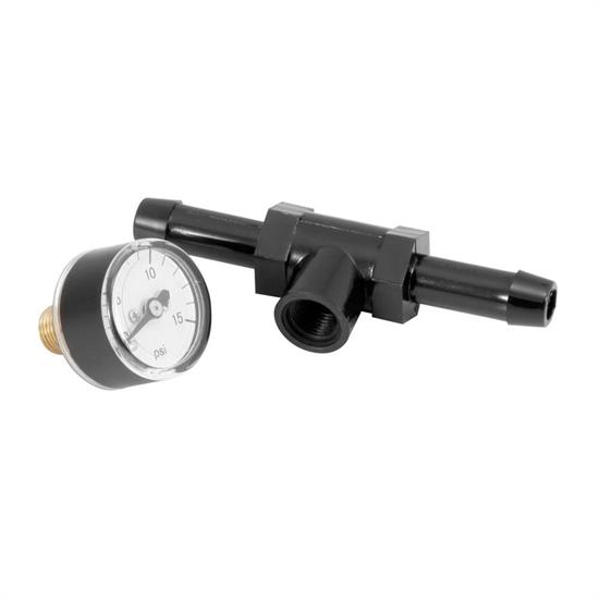 Spectre 59013 Fuel Pressure Gauge w/T-Fitting, 0-15 PSI, 3/8 Inch Line