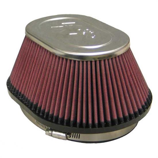 K&N 59-5013 Marine Flame Arrestor, Oval Straight, 3.5 in. Tall