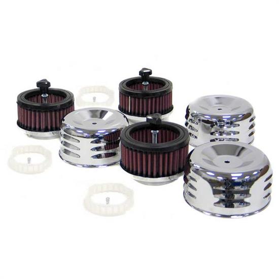 K&N 60-0503 Air Filter Assembly, 2in Tall, Red, Round