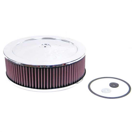 K&N 60-1140 Air Filter Assembly, 3.5in Tall, Red, Round