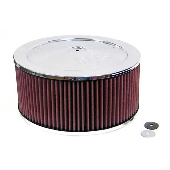 K&N 60-1210 Air Filter Assembly, 6in Tall, Red, Round