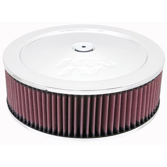 K&N 60-1230 Air Filter Assembly, 3.5in Tall, Red, Round