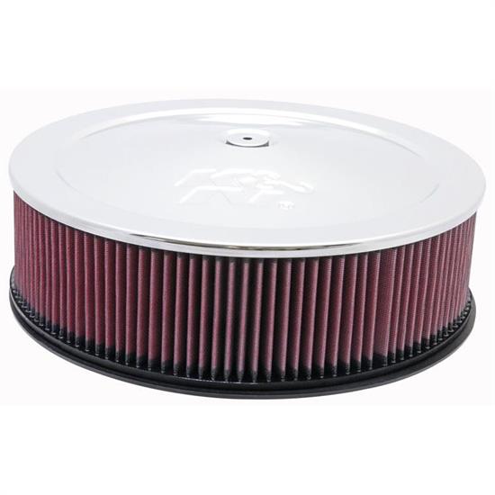 K&N 60-1235 Air Filter Assembly, 4in Tall, Red, Round