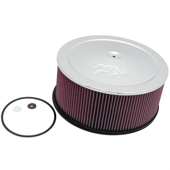 K&N 60-1255 Air Filter Assembly, 6in Tall, Red, Round