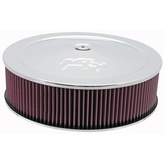 K&N 60-1260 Air Filter Assembly, 4in Tall, Red, Round