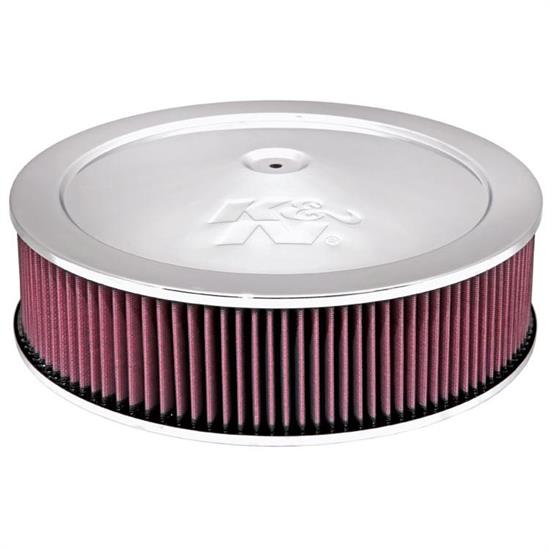 K&N 60-1290 Air Filter Assembly, 4in Tall, Red, Round