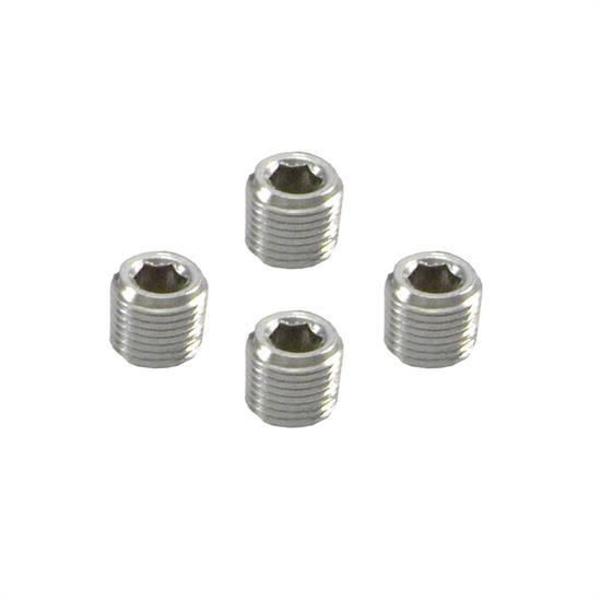 Spectre 6038 Steel Pipe Plug Fittings, 1/8 Inch NPT, Chrome, Set of 4