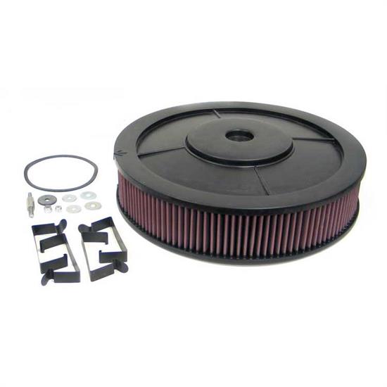 K&N 61-4500 Flow Control Filter Assembly, 16 x 3.5, Holley 390-850 CFM