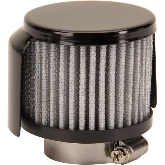 Black Valve Cover Shielded Breather, 1-1/2 Inch