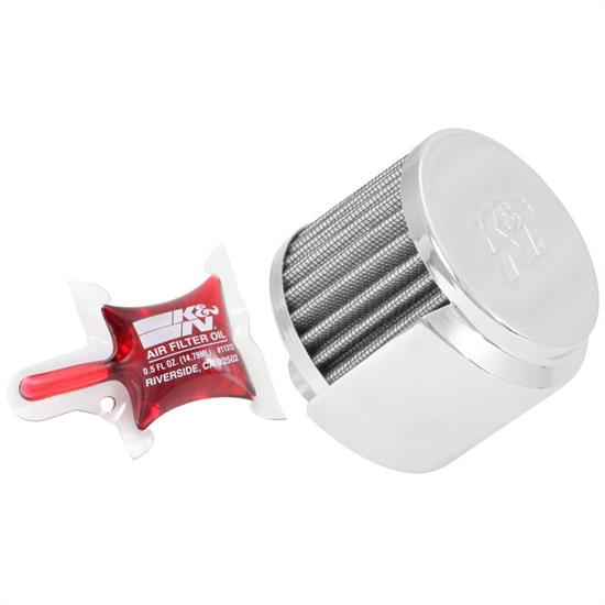 K&N 62-1519 Crankcase Vent Air Filter, 2.5 in. Tall, 3 in. OD