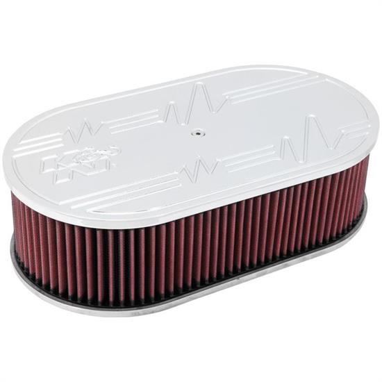 K&N 66-1500 66 Series Air Filter Assembly, 4in Tall, Red, Oval