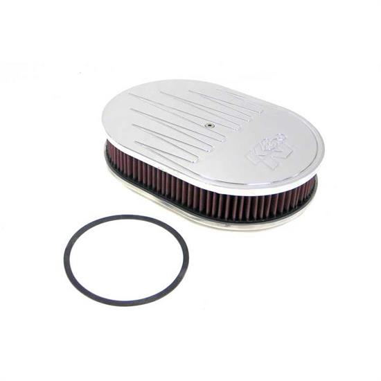 K&N 66-1550 66 Series Air Filter Assembly, 2in Tall, Red, Oval