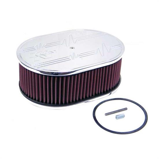 K&N 66-1560 66 Series Air Filter Assembly, 4in Tall, Red, Oval