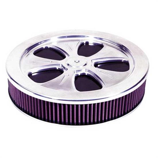 K&N 66-5090 Air Filter Assembly, 4in Tall, Red, Round