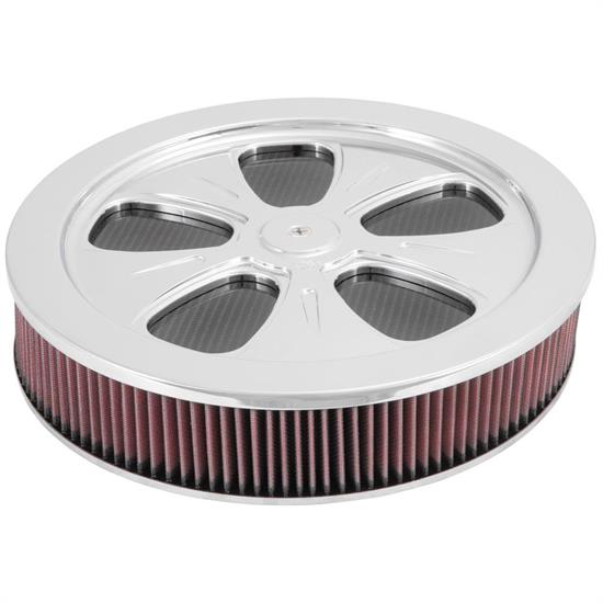 K&N 66-5100 66 Series Air Filter Assembly, 3.063in Tall, Red, Round