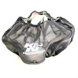 K&N E-3690PK PreCharger Air Filter Wrap, 6in Tall, Black