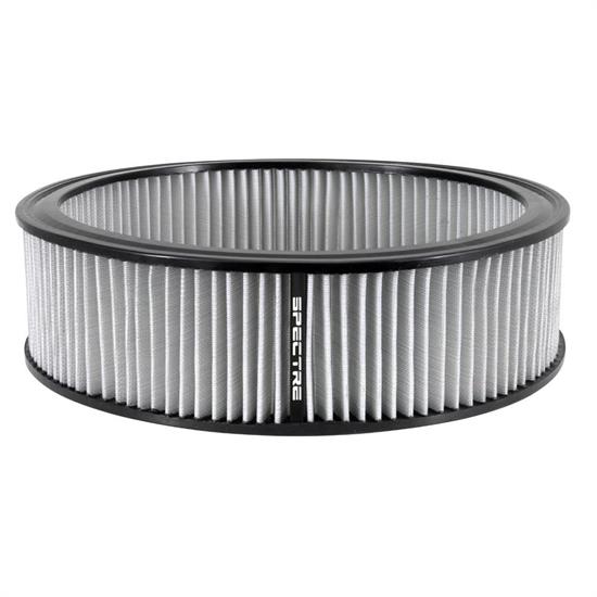 Spectre HPR0138W Performance hpR Air Filter, White, 4in Tall, Round