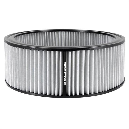 Spectre HPR0139W Performance hpR Air Filter, White, 5in Tall, Round