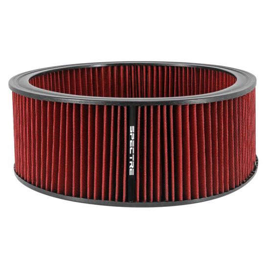 Spectre HPR0139 Performance hpR Air Filter, Red, 5in Tall, Round