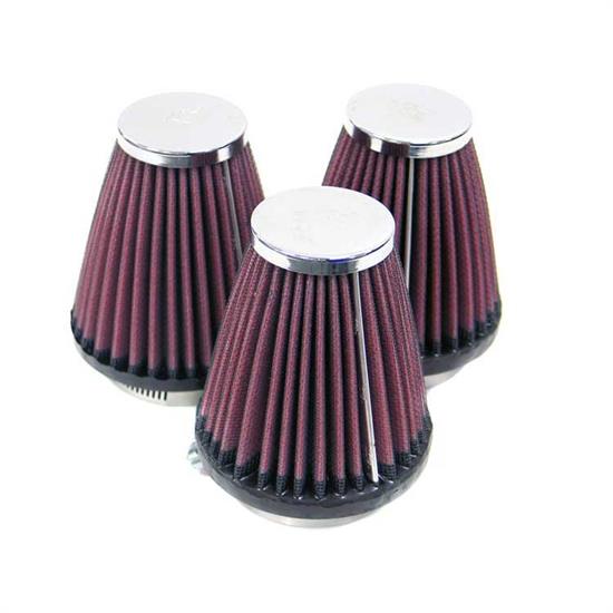 K&N RC-1253 Performance Air Filters, 4in Tall, Round Tapered