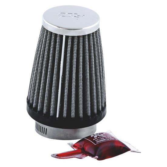 K&N RC-1290 Performance Air Filters, 3.688in Tall, Round Tapered